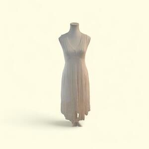 Venus Womens Lace A line Sleeveless Dress White Feminine Size 8